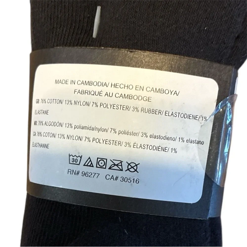 Vans kids Black Crew Socks - 3 Pack shoe size 10-13.5